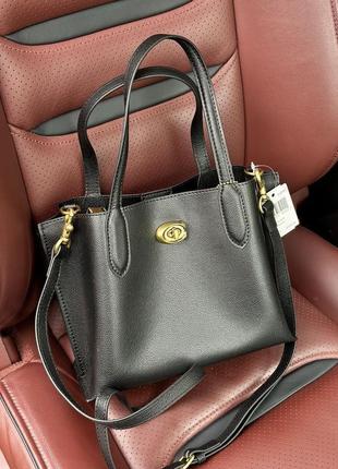 Сумка coach willow tote 24 in black