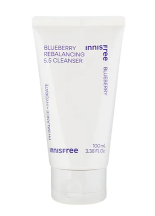 Пенка для умывания с экстрактом черники innisfree blueberry rebalancing 5.5 cleanser
