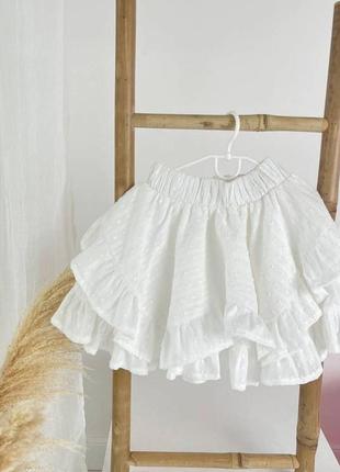 Пышная белая юбка для девочки