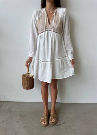 Невероятное платье свободного кроя, нежное, легкое и невесомое по типу zara