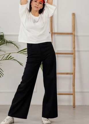 Стильні льняні вільні штани h&м +віскозна сорочка