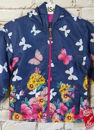 Ветровка красивая детская курточка else бабочки 98 см турция ff