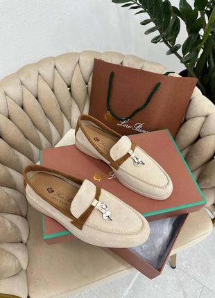 Лоферы женские натуральная замша celine