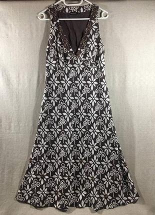 Лляна міді сукня "по косій" довге міді