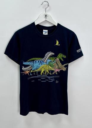 Вінтажна футболка з динозаврами гіпсо-крейдяного періоду dinosaurs динозаври