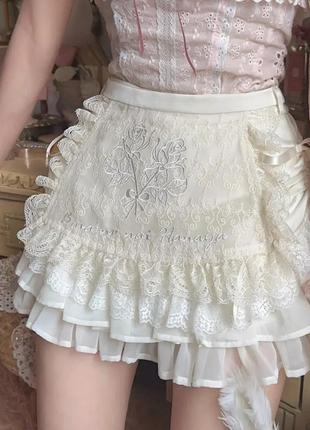 Спідниця в стилі coquette korean lolita kawaii cute dollskill