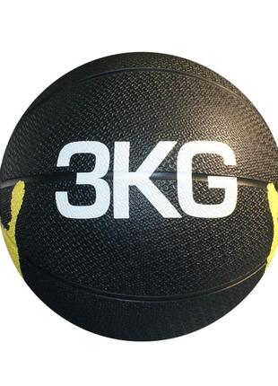 Медбол hand medicine ball с отскоком 3 кг черный