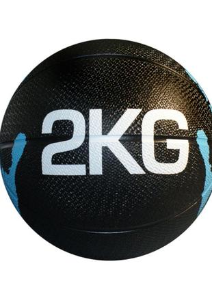 Медбол hand medicine ball з відскоком 2 кг чорний