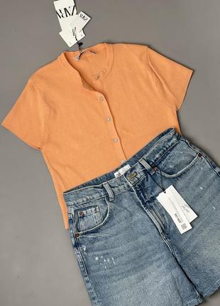 Zara топ в рубчик