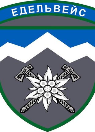 Наклейка на авто 10 отдельная горно-штурмовая бригада «эдельвейс» 15х15 см (7475-0071)