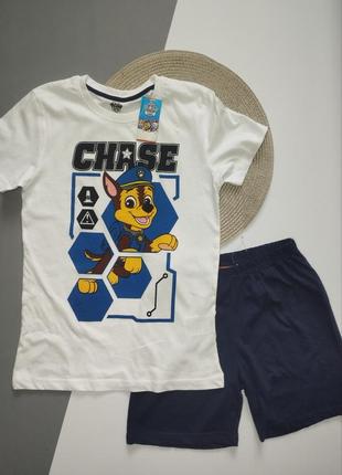 Комплект летний на мальчика 134-140 см (8-10 лет), шорты и футболка, щенячий патруль