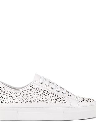 Кеды miraton, кожаные кроссовки перфорация, летняя обувь