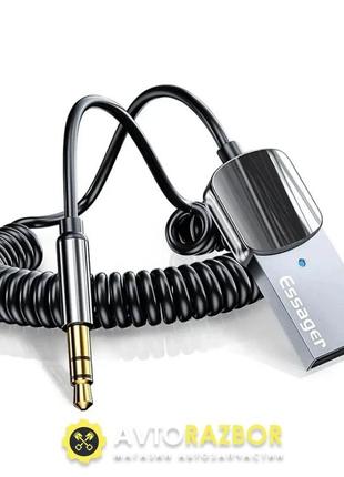 Bluetooth ресивер essager bluetooth 5.0 aux adapter car wireless receiver usb to 3.5mm jack audio music mic