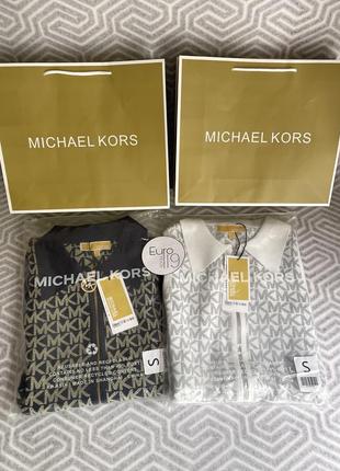 Платье michael kors белое синее с буквами10 фото