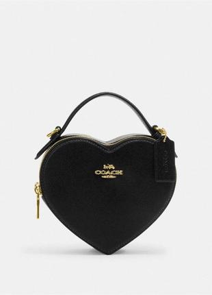 Кожаная сумочка в форме сердца от coach (оригинал)