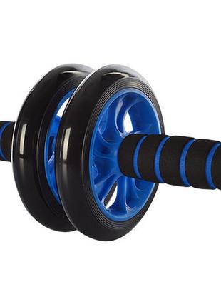 Уценка тренажер колесо для м'язів преса ms 0872 (blue-uc 27 см діаметр 14 ammunation