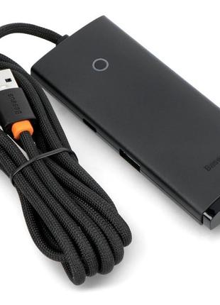 Конвертер хаб usb - baseus 4-in-1 lite series 4-port usb-a to 4*usb3.0 2 метра