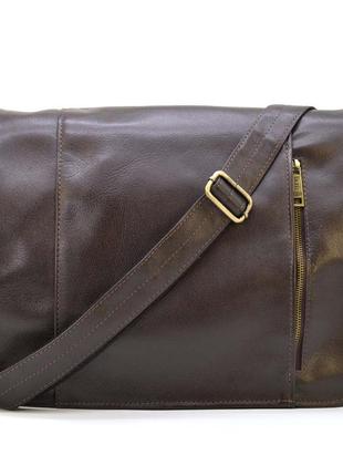 Велика чоловіча сумка-листоноша з натуральної шкіри gс-7338-3md бренду tarwa