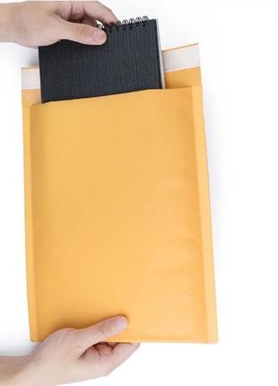 Крафтовий поштовий конверт 350×470 № 20 vip 100 шт/уп. бандерольний з повітряним прошарком і відривною стрічкою4 фото