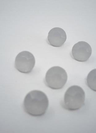 Стразы камни для украшения предметов / круглые / белые матовые / 6 мм