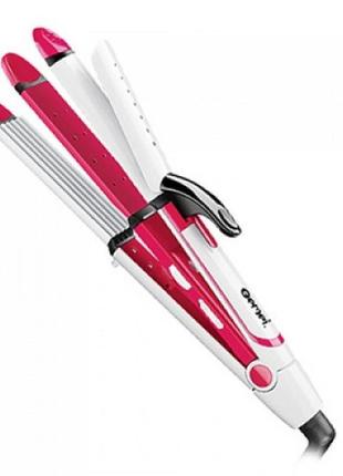 Плойка для волосся гофре стайлер 3в1 gemei gm 2921