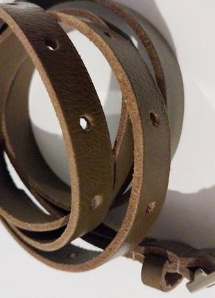 Кожаный пояс тонкий