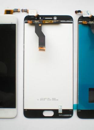 Дисплей lcd meizu m3 note с сенсором белый версия l681h