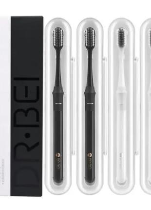 Набор зубных щеток dr. bei pasteur toothbrush bamboo clean edition 4 штуки 3065179