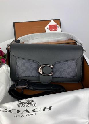 Сумка клатч premium 1:1 найвища якість  coach tabby black її