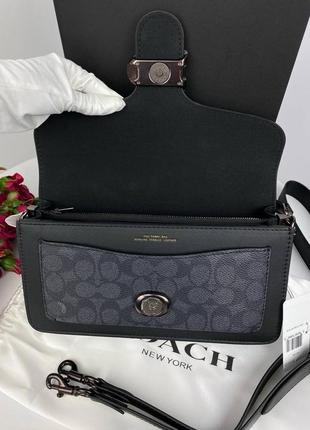 Сумка клатч premium 1:1 найвища якість  coach tabby black її3 фото