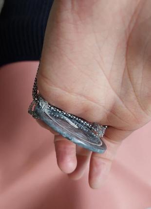 Подвеска🔹кулон из перламутра на металлической цепочке(диаметр кулона 4.8 см, длина цепочки 44