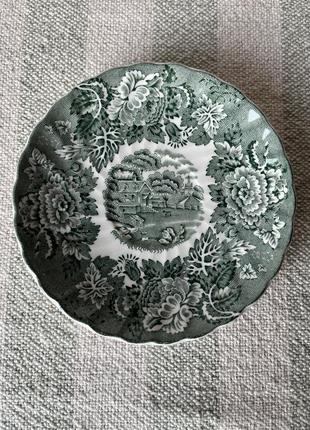 Тарелка (чайное блюдце) с английским пейзажем, enoch woods, винтаж, диаметр 14.5 см