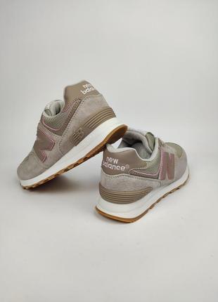 Кроссовки new balance 574 beige pink4 фото