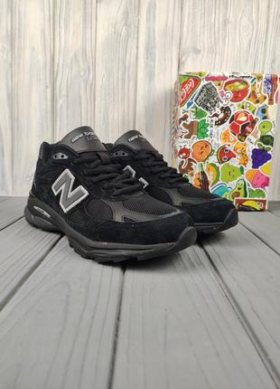 Кроссовки new balance 990 black white5 фото