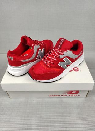 Кроссовки женские подростковые new balance 997h red&silver 37-413 фото