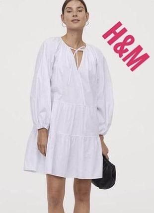 Ярусное хлопковое платье h&m
