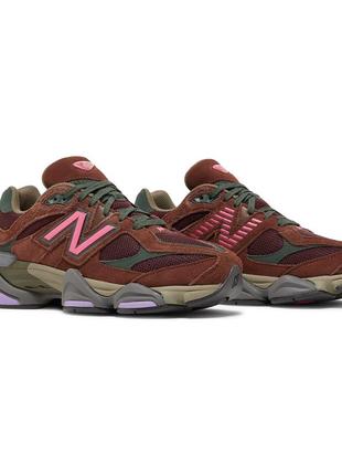 New balance 9060 rich oak burgundy1 фото