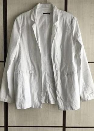 Пиджак белый льняной
