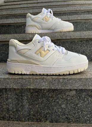 New balance 550 white/silver birch 364 фото