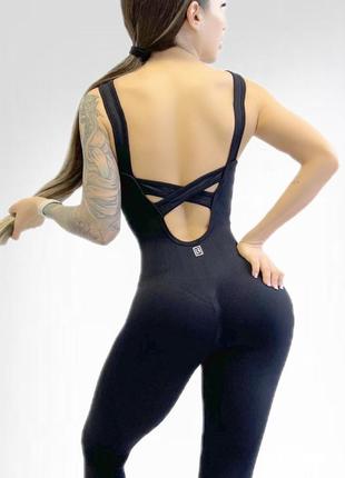 Спортивный комбинезон женский lilafit для гимнастики йоги фитнеса черный l (lfj000012)3 фото