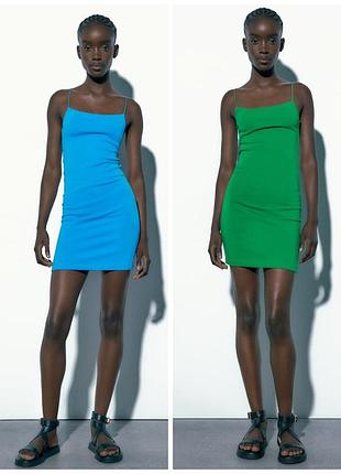 Сукня, сукня майка яскрава сукня трикотаж на тонких брителях, сукня майка міні, платье майка