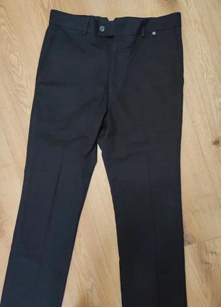 Штани брюки чоловічі чорні довгі класичні зі стрілками прямі junk de luxe man, розмір m