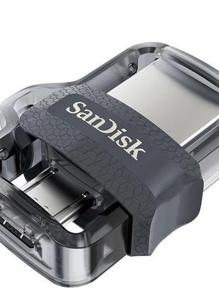 Flash-накопичувач 2 в 1 — sandisk ultra dual drive otg m3.0 256gb (150mb/s)