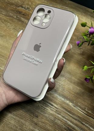 Чохол на iphone 13 pro max про макс квадратні борти на айфон silicone case full camera на apple