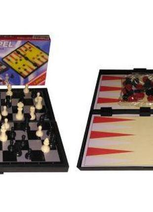 Игровой набор "magnetspel" 3 в 1 (шашки, нарды, шахматы)
