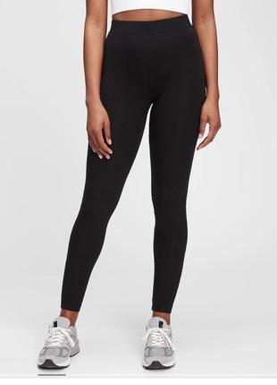 Новые черные базовые лосины леггинсы плотные gap regular размер м 46
