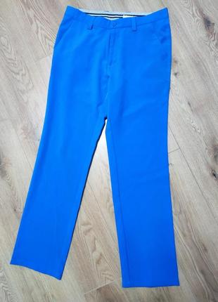 Брюки брюки мужские синие классические casual широкие regular fit next man, размер m - l