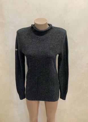 Superdry сірий джемпер светр вовняний