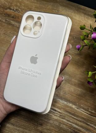 Чохол на iphone 13 pro max про макс квадратні борти на айфон silicone case full camera на apple