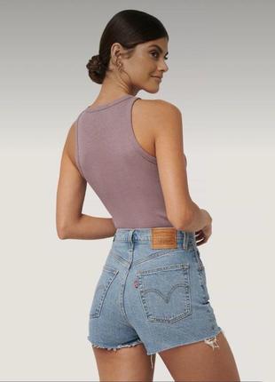 Джинсові шорти levi's premium ribcage women's shorts